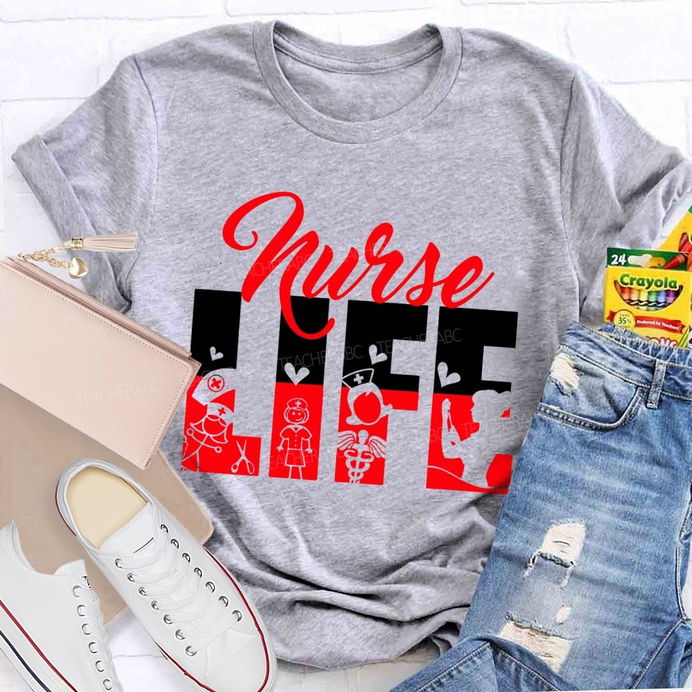 Nurse Life Compassion Runs In My Scrubs T-shirt