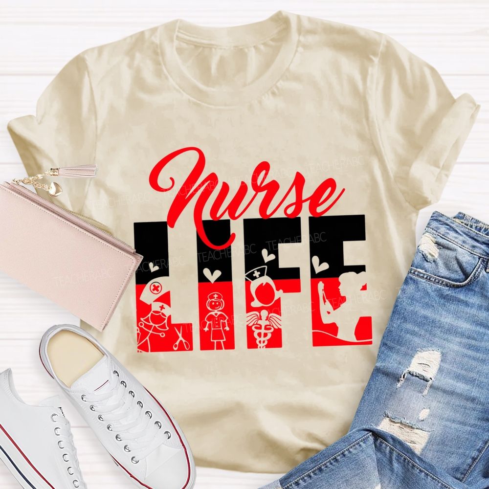 Nurse Life Compassion Runs In My Scrubs T-shirt