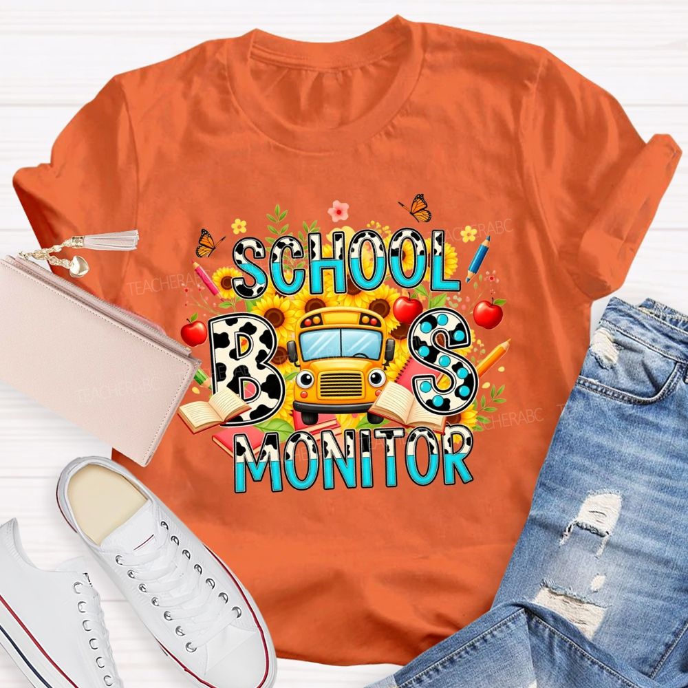 School Bus Monitor Life T-shirt