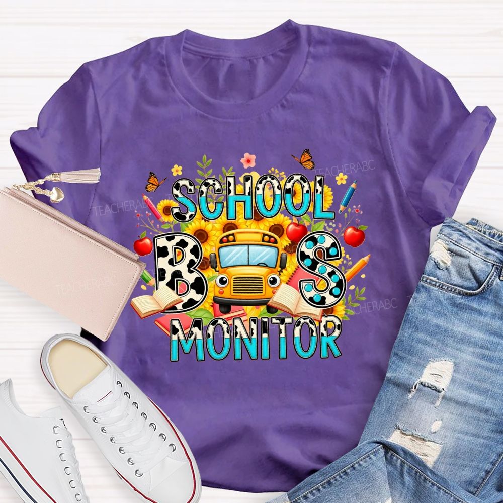 School Bus Monitor Life T-shirt
