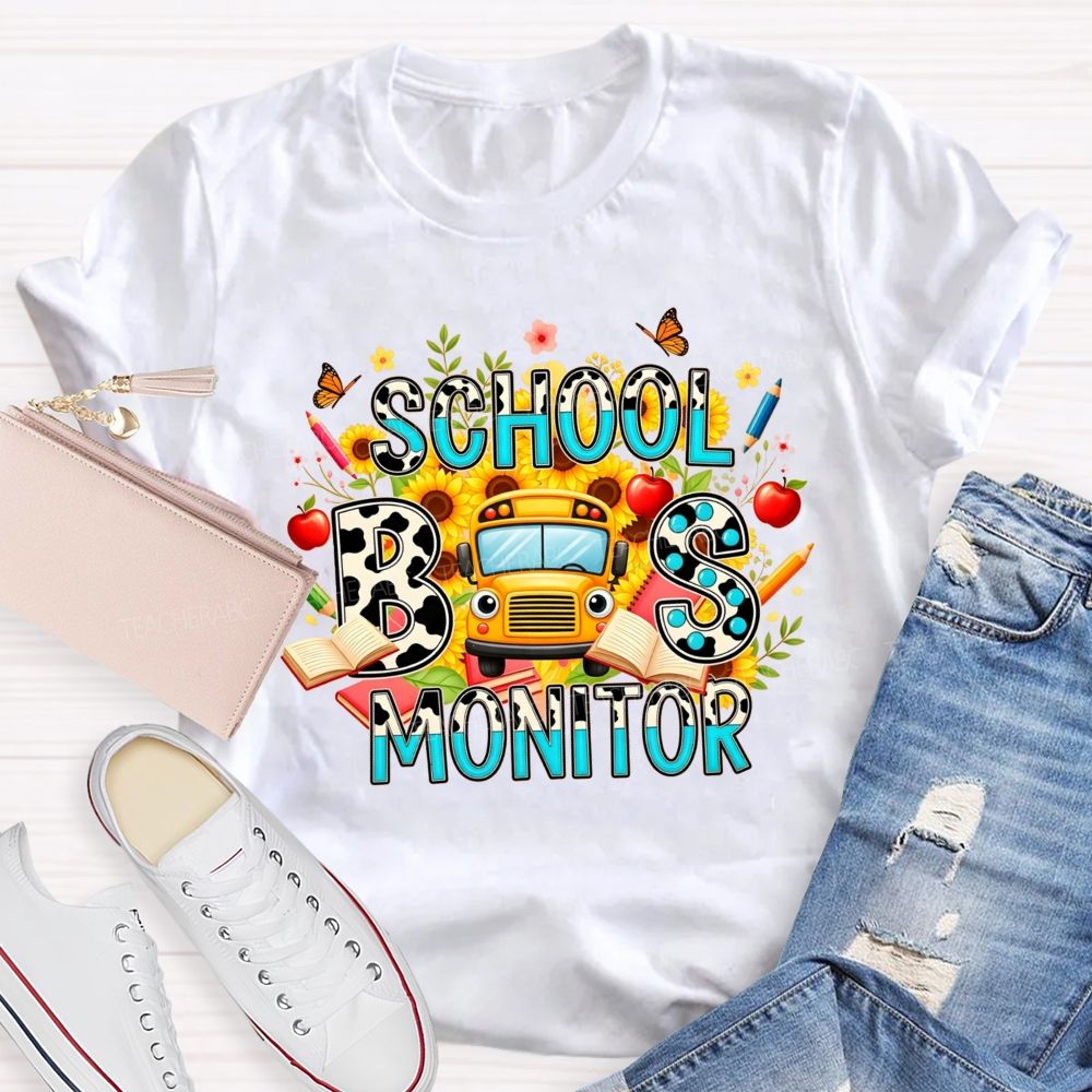 School Bus Monitor Life T-shirt