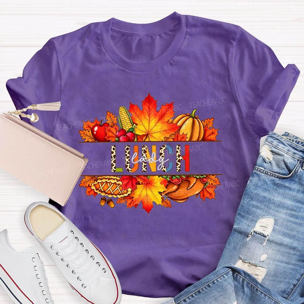 Fall And Lunch Lady Life T-shirt