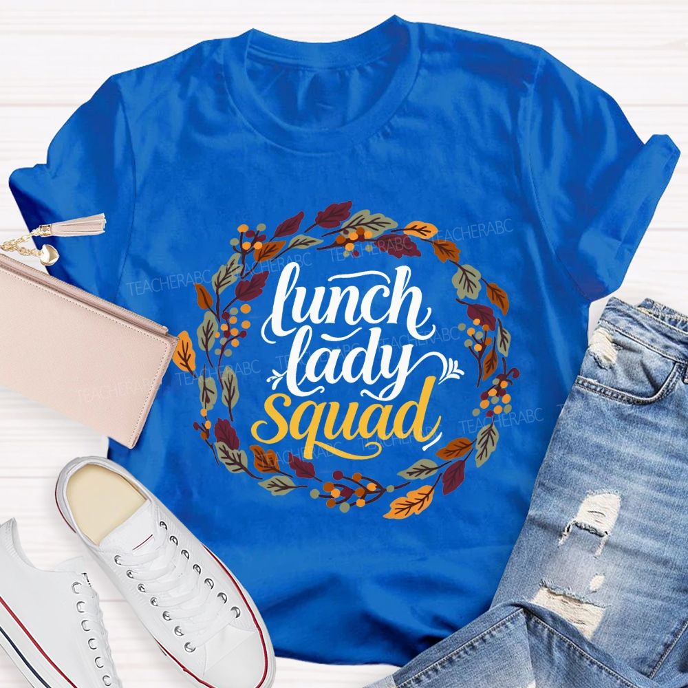 Lunch Lady Squad Fall Wreath T-shirt