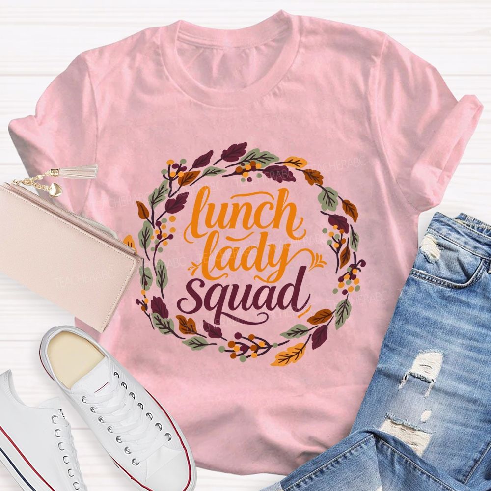 Lunch Lady Squad Fall Wreath T-shirt