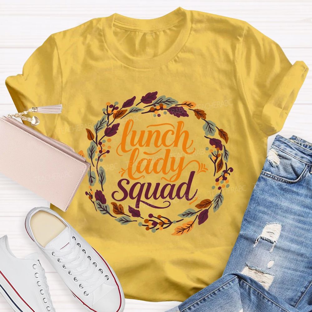 Lunch Lady Squad Fall Wreath T-shirt