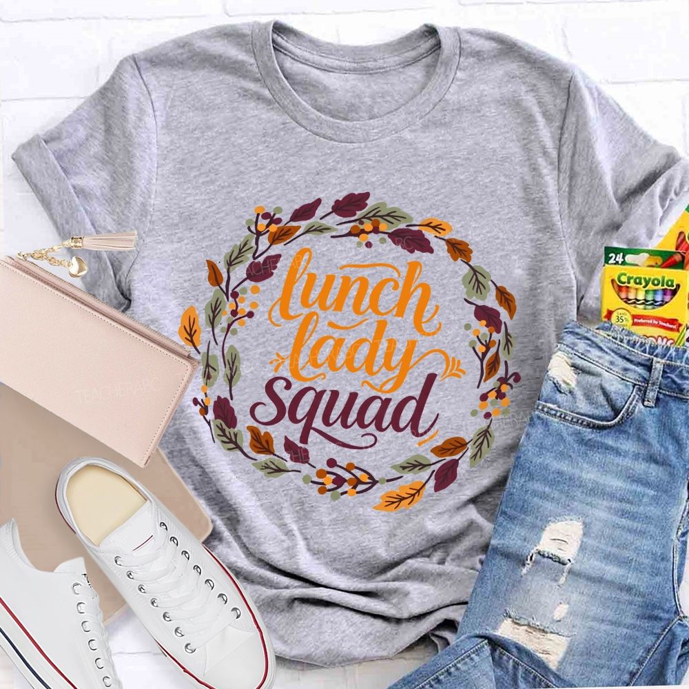 Lunch Lady Squad Fall Wreath T-shirt