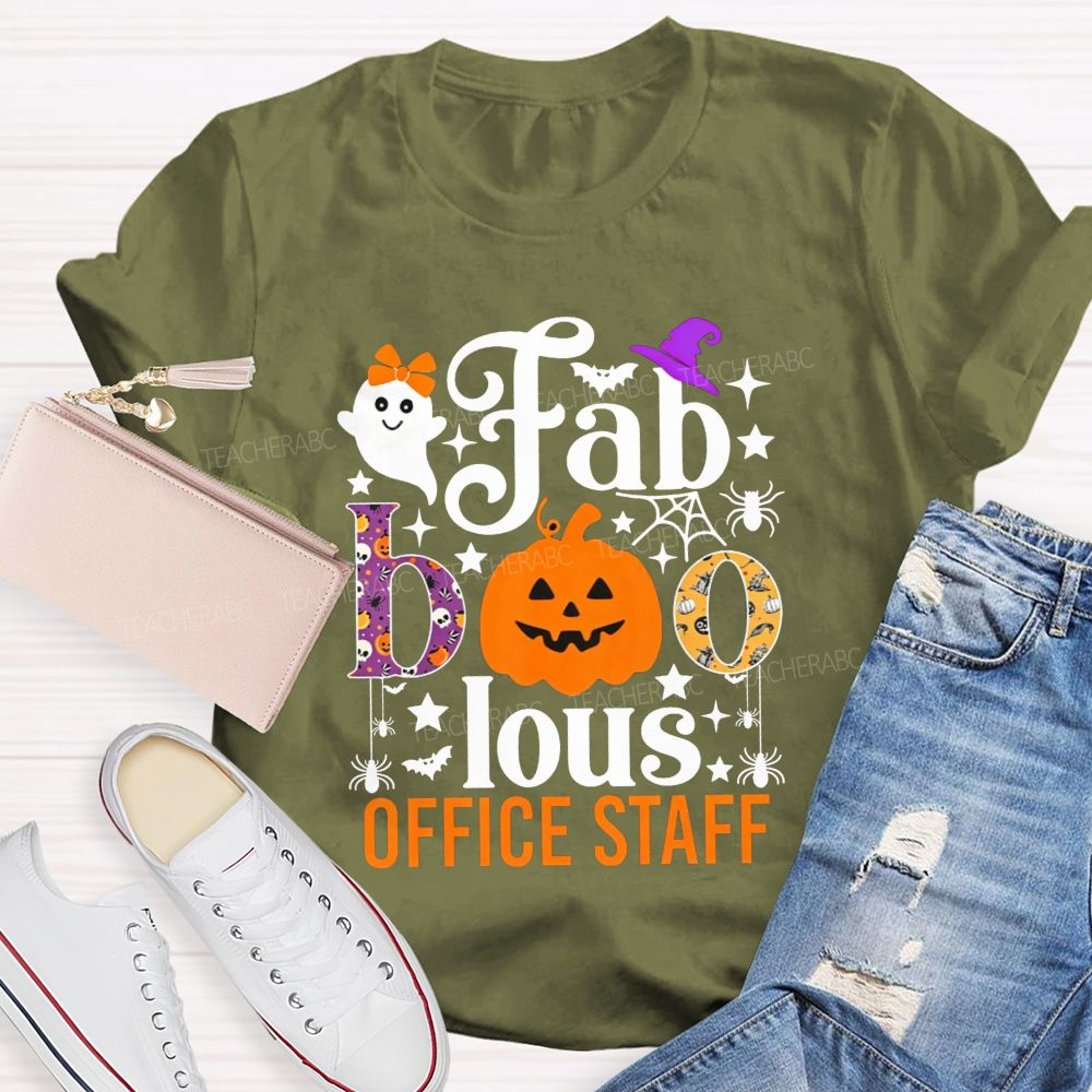 Faboolous Office Staff Halloween Spooky Vibes T-shirt