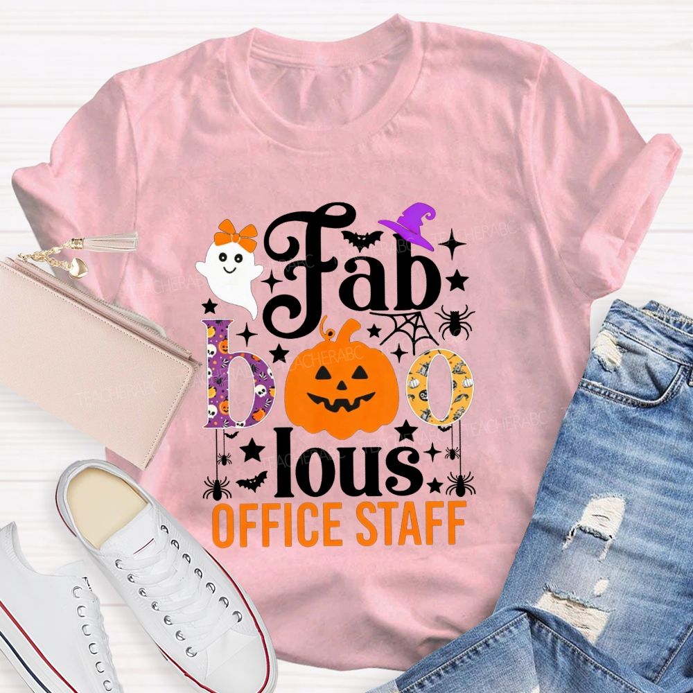 Faboolous Office Staff Halloween Spooky Vibes T-shirt