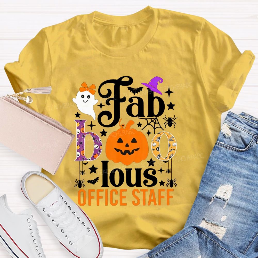 Faboolous Office Staff Halloween Spooky Vibes T-shirt