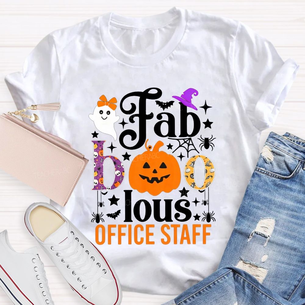 Faboolous Office Staff Halloween Spooky Vibes T-shirt