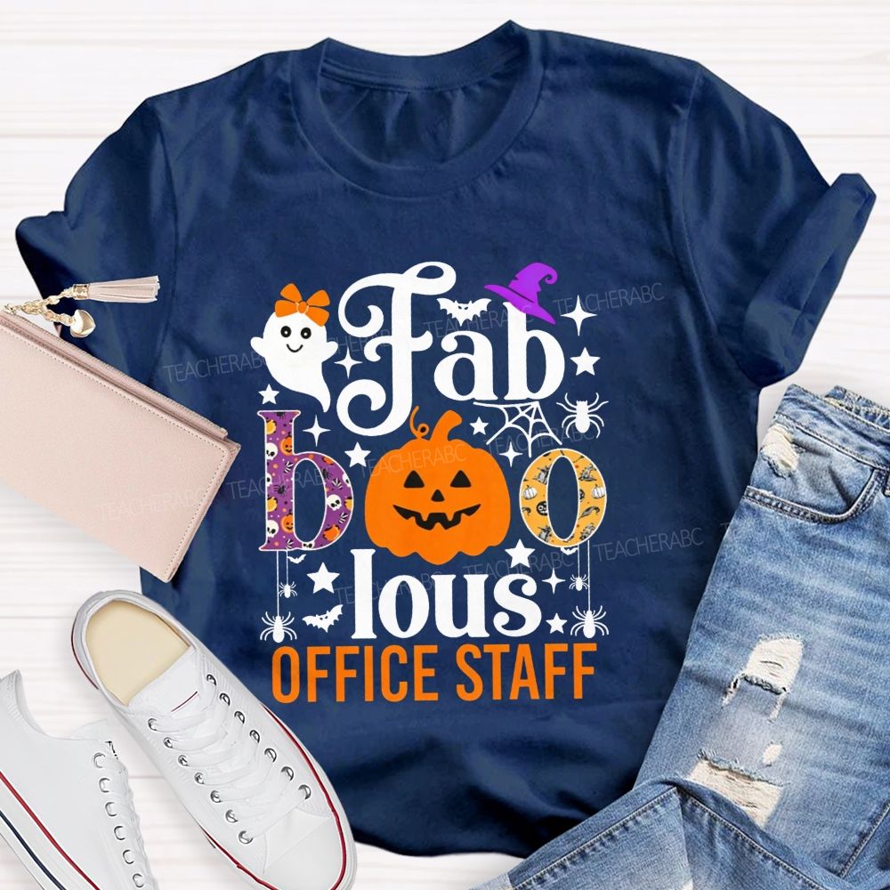 Faboolous Office Staff Halloween Spooky Vibes T-shirt