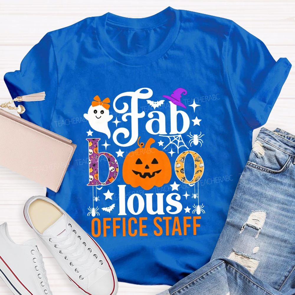 Faboolous Office Staff Halloween Spooky Vibes T-shirt