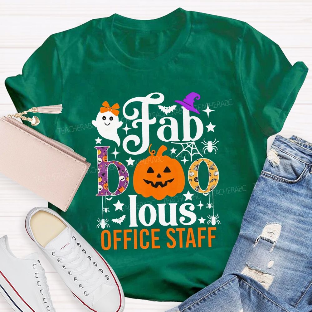 Faboolous Office Staff Halloween Spooky Vibes T-shirt