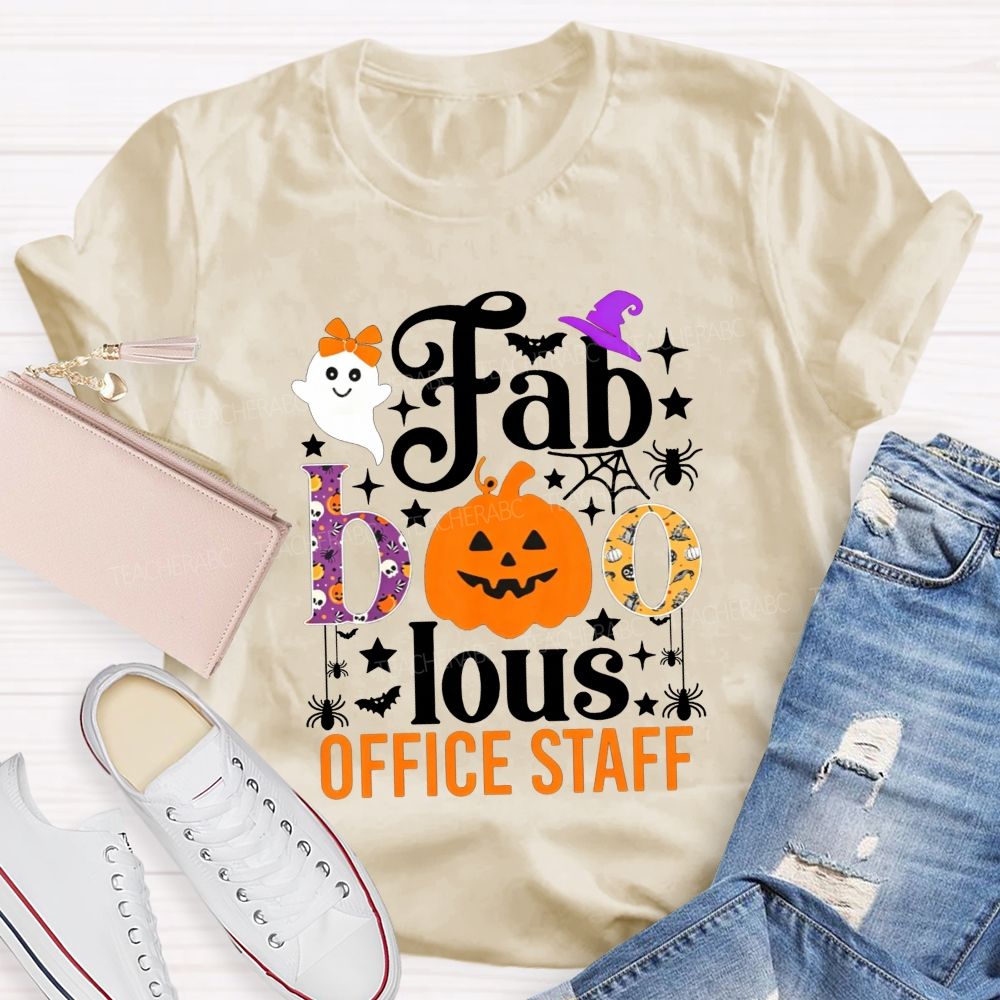 Faboolous Office Staff Halloween Spooky Vibes T-shirt