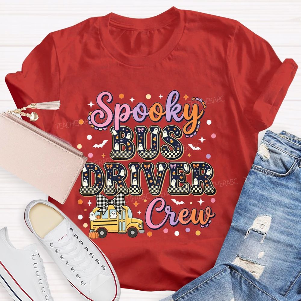 Spooky Bus Driver Crew Halloween T-shirt