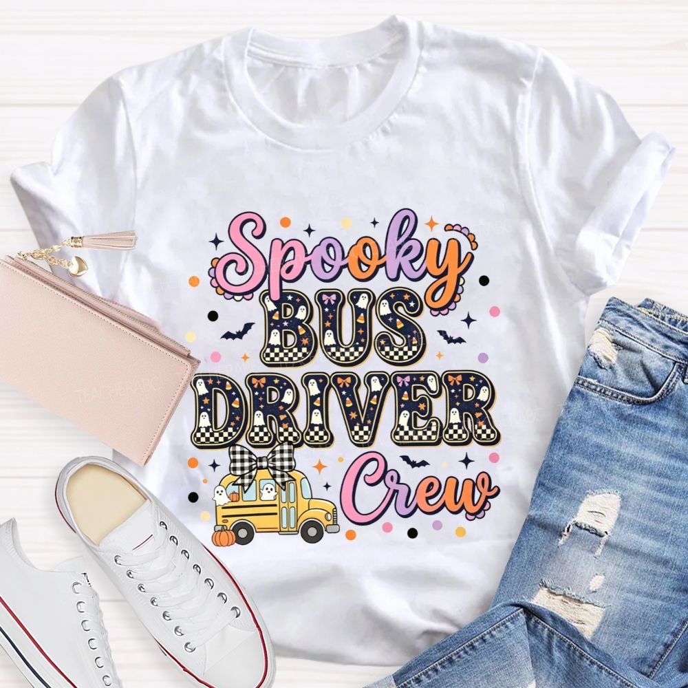 Spooky Bus Driver Crew Halloween T-shirt