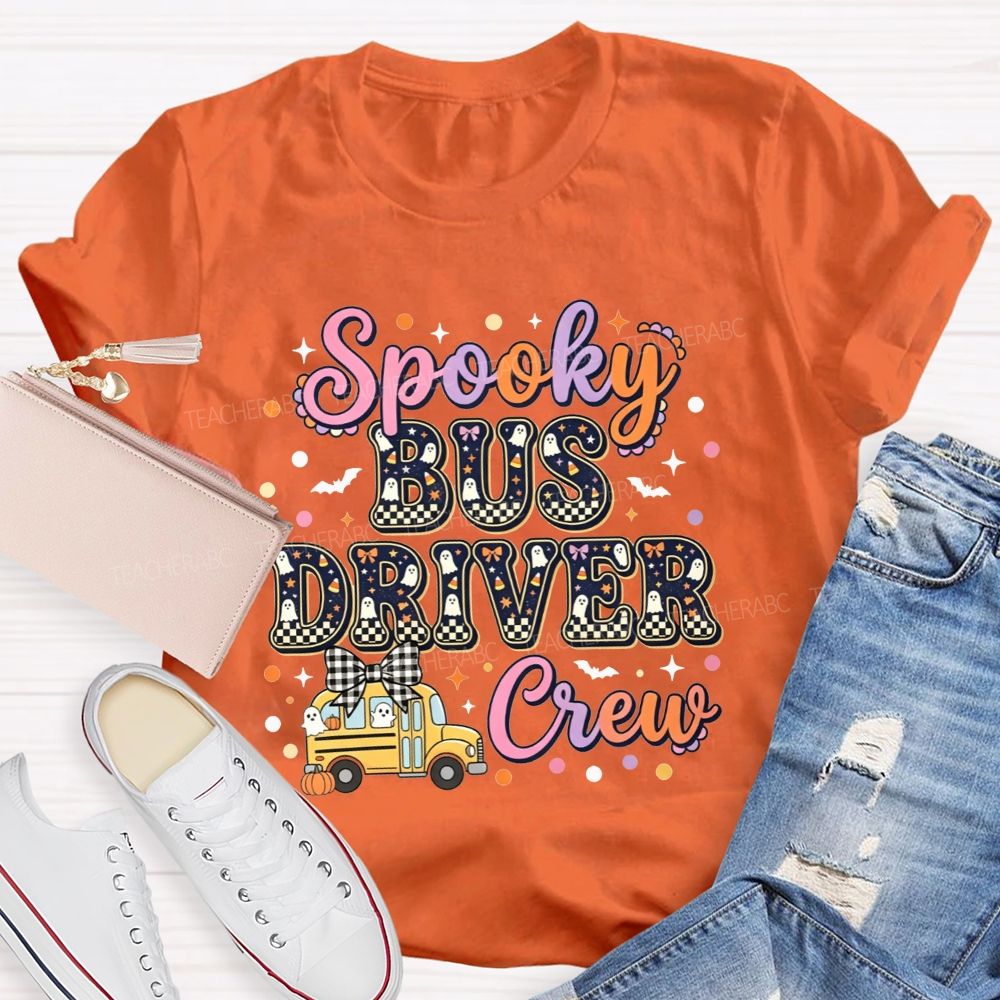 Spooky Bus Driver Crew Halloween T-shirt