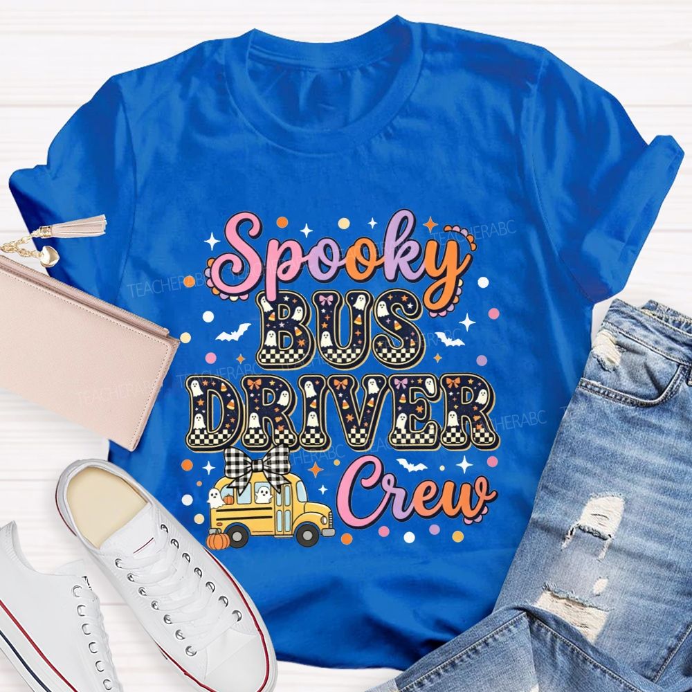 Spooky Bus Driver Crew Halloween T-shirt