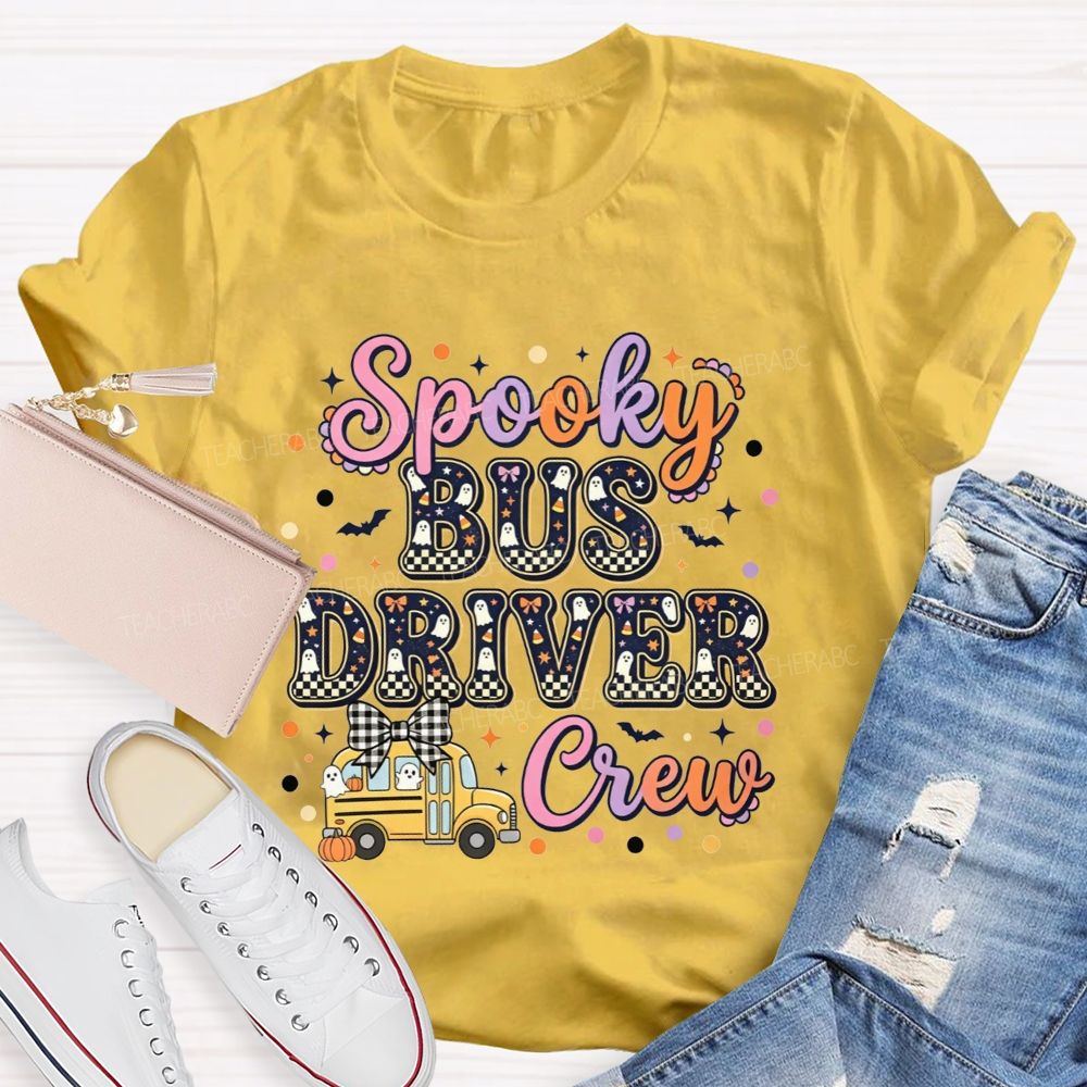 Spooky Bus Driver Crew Halloween T-shirt