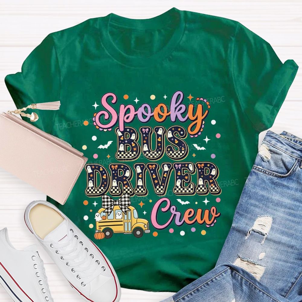 Spooky Bus Driver Crew Halloween T-shirt