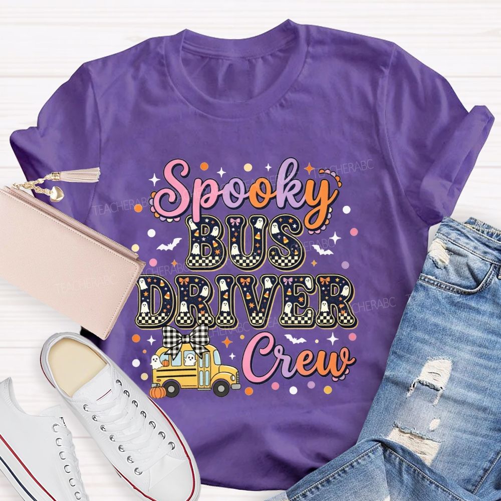 Spooky Bus Driver Crew Halloween T-shirt