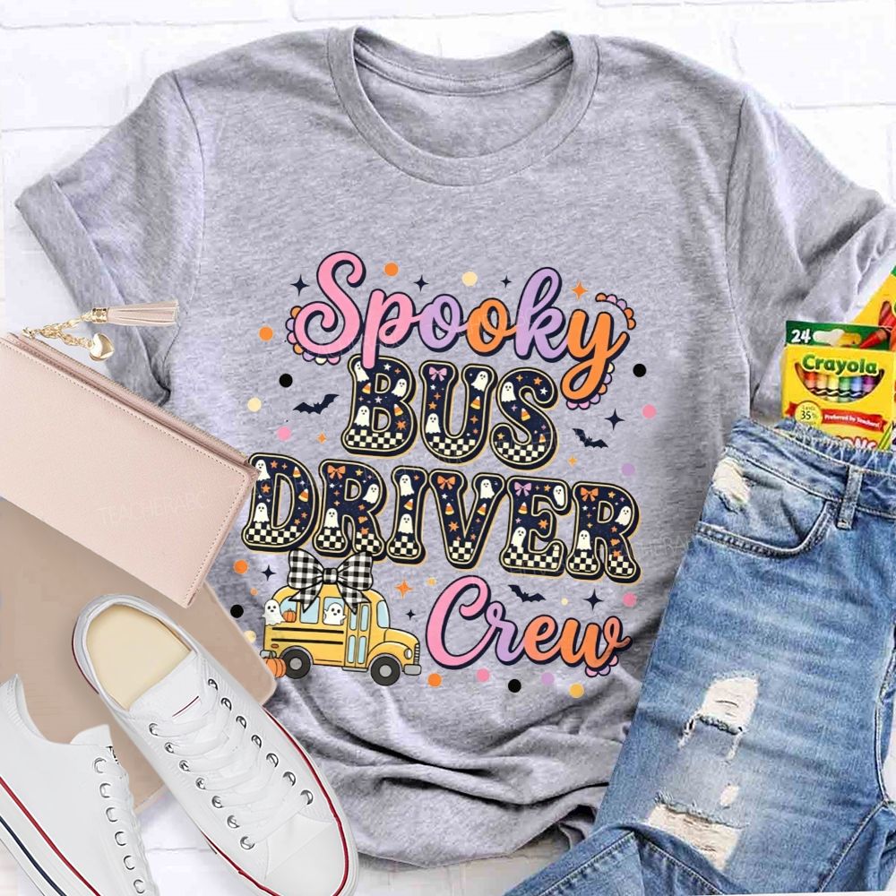 Spooky Bus Driver Crew Halloween T-shirt
