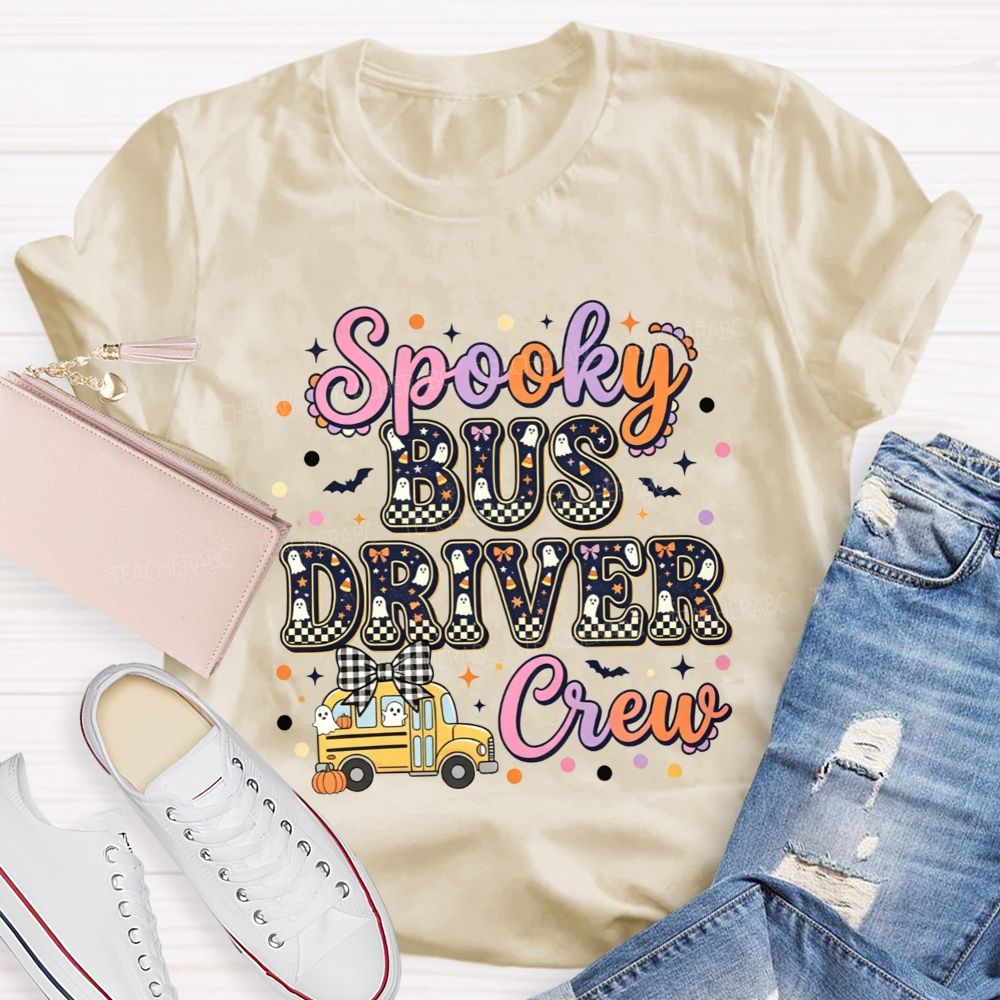Spooky Bus Driver Crew Halloween T-shirt