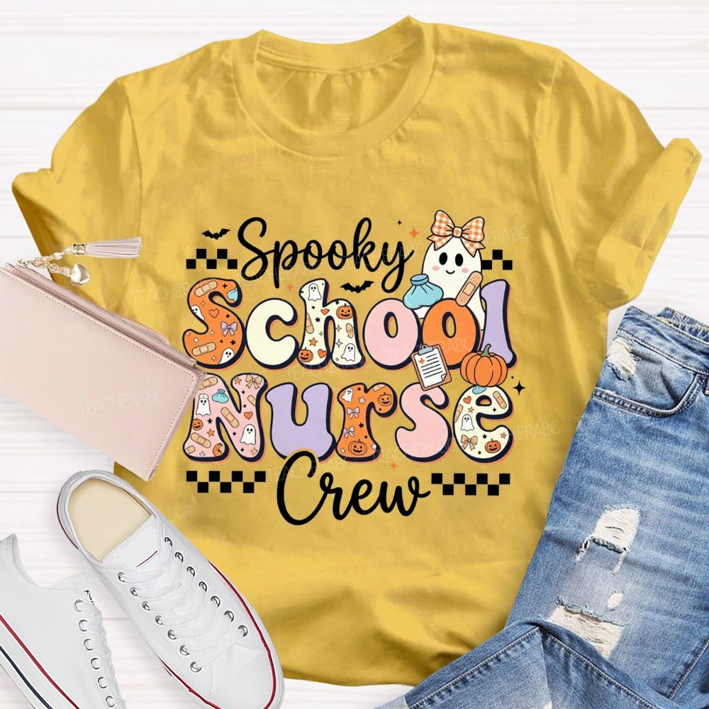 Spooky School Nurse Crew Halloween T-shirt