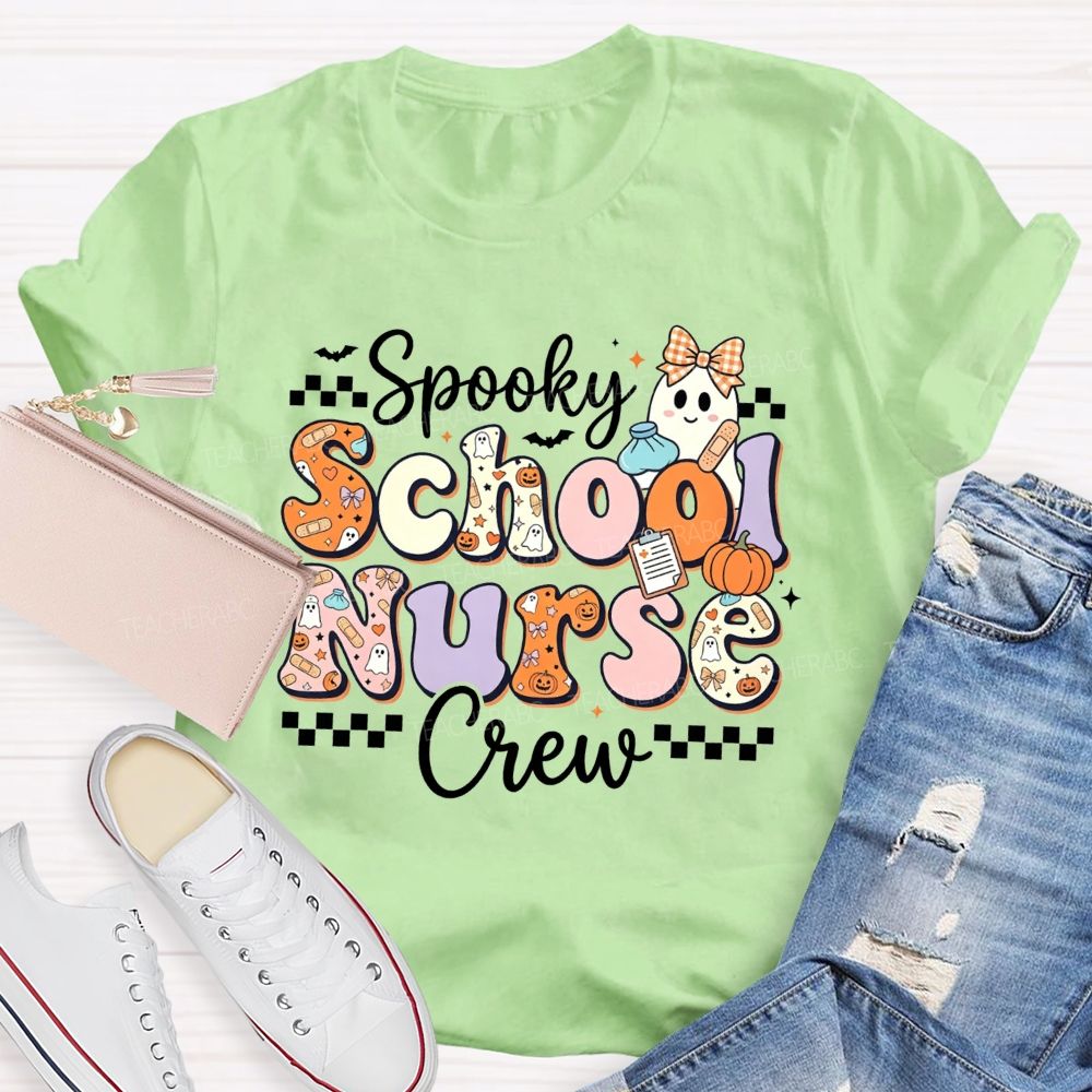 Spooky School Nurse Crew Halloween T-shirt
