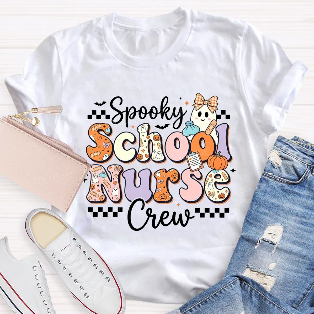 Spooky School Nurse Crew Halloween T-shirt