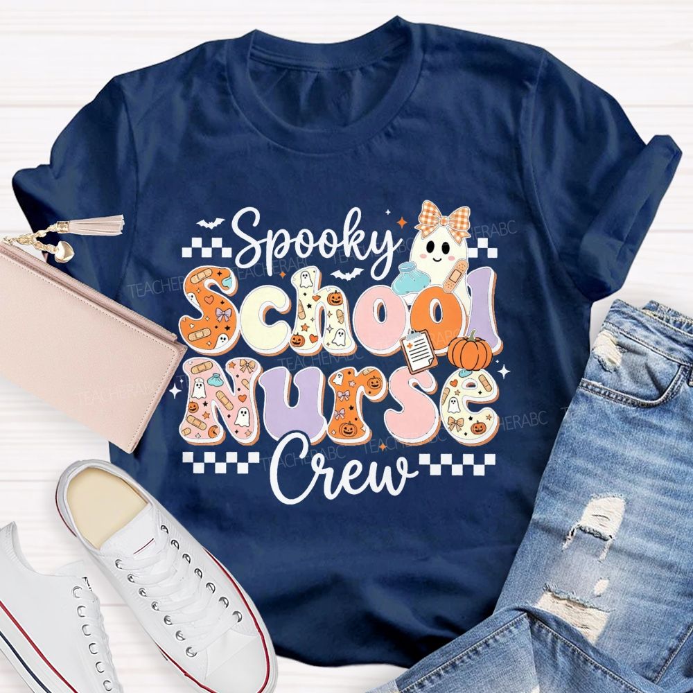 Spooky School Nurse Crew Halloween T-shirt