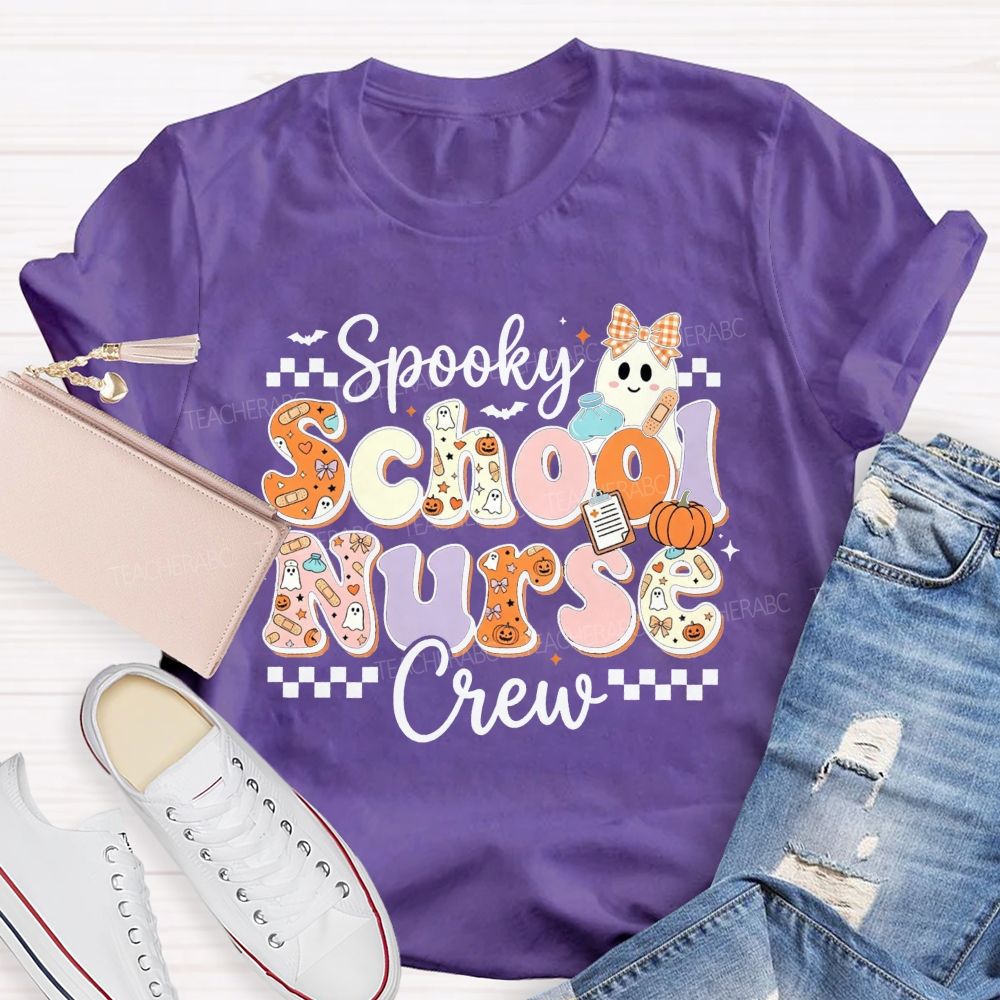 Spooky School Nurse Crew Halloween T-shirt