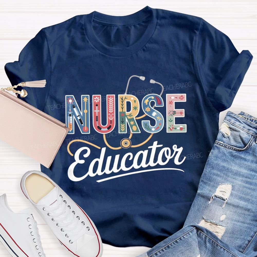 Heart Of A Nurse Mind Of An Educator T-shirt