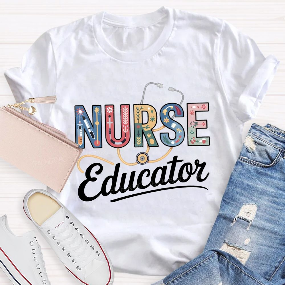Heart Of A Nurse Mind Of An Educator T-shirt