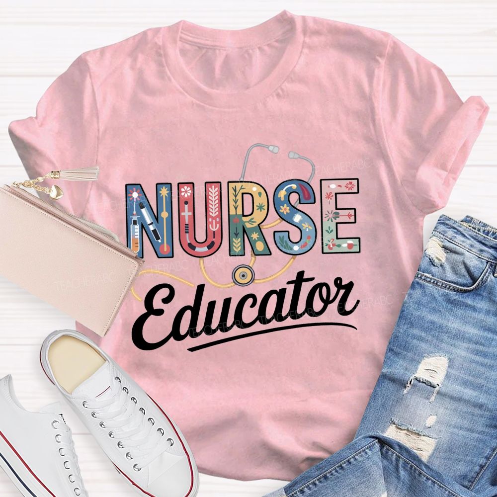 Heart Of A Nurse Mind Of An Educator T-shirt