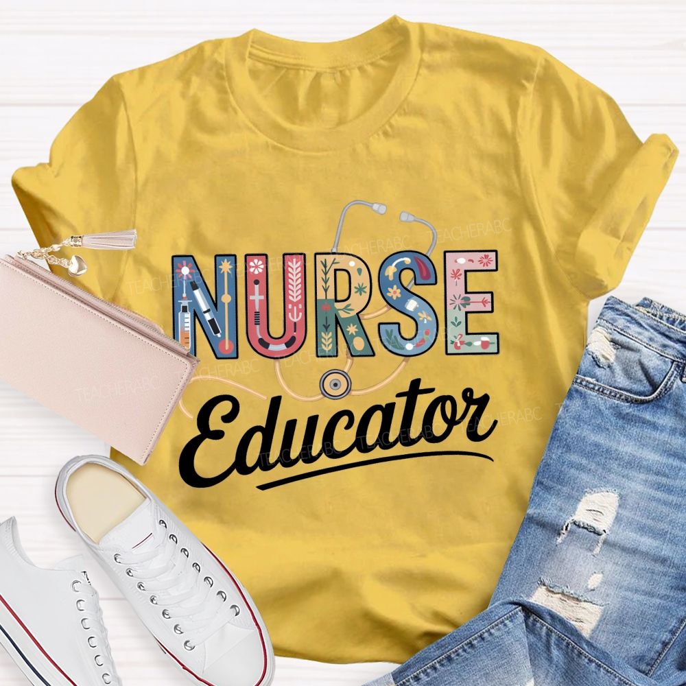 Heart Of A Nurse Mind Of An Educator T-shirt