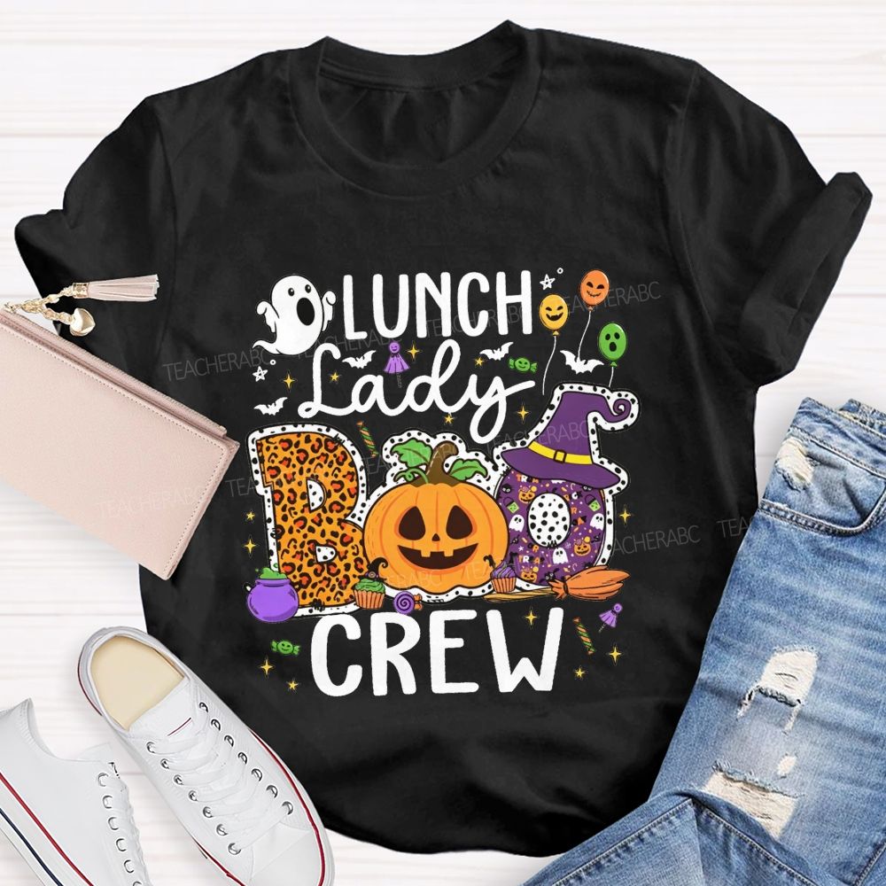 Lunch Lady Boo Crew Halloween Squad T-shirt