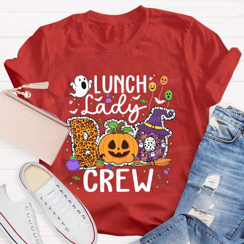 Lunch Lady Boo Crew Halloween Squad T-shirt