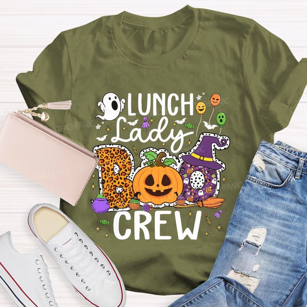 Lunch Lady Boo Crew Halloween Squad T-shirt