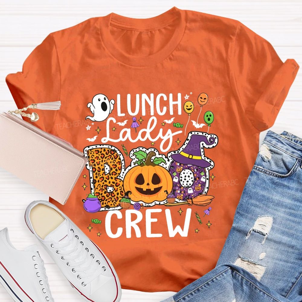 Lunch Lady Boo Crew Halloween Squad T-shirt