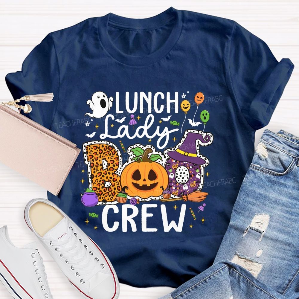 Lunch Lady Boo Crew Halloween Squad T-shirt