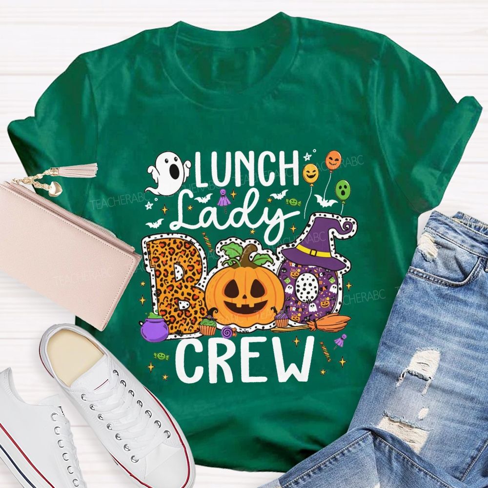 Lunch Lady Boo Crew Halloween Squad T-shirt