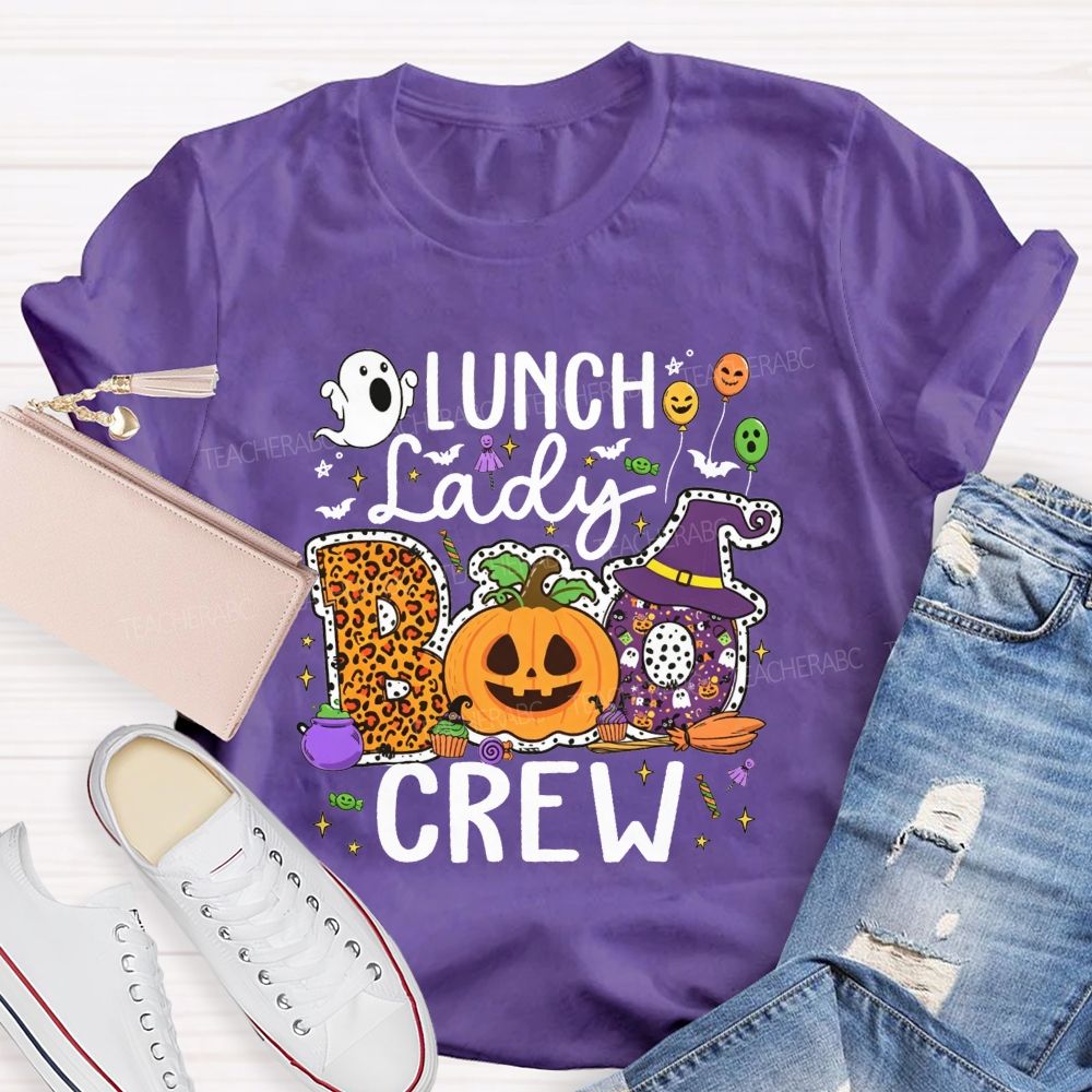 Lunch Lady Boo Crew Halloween Squad T-shirt