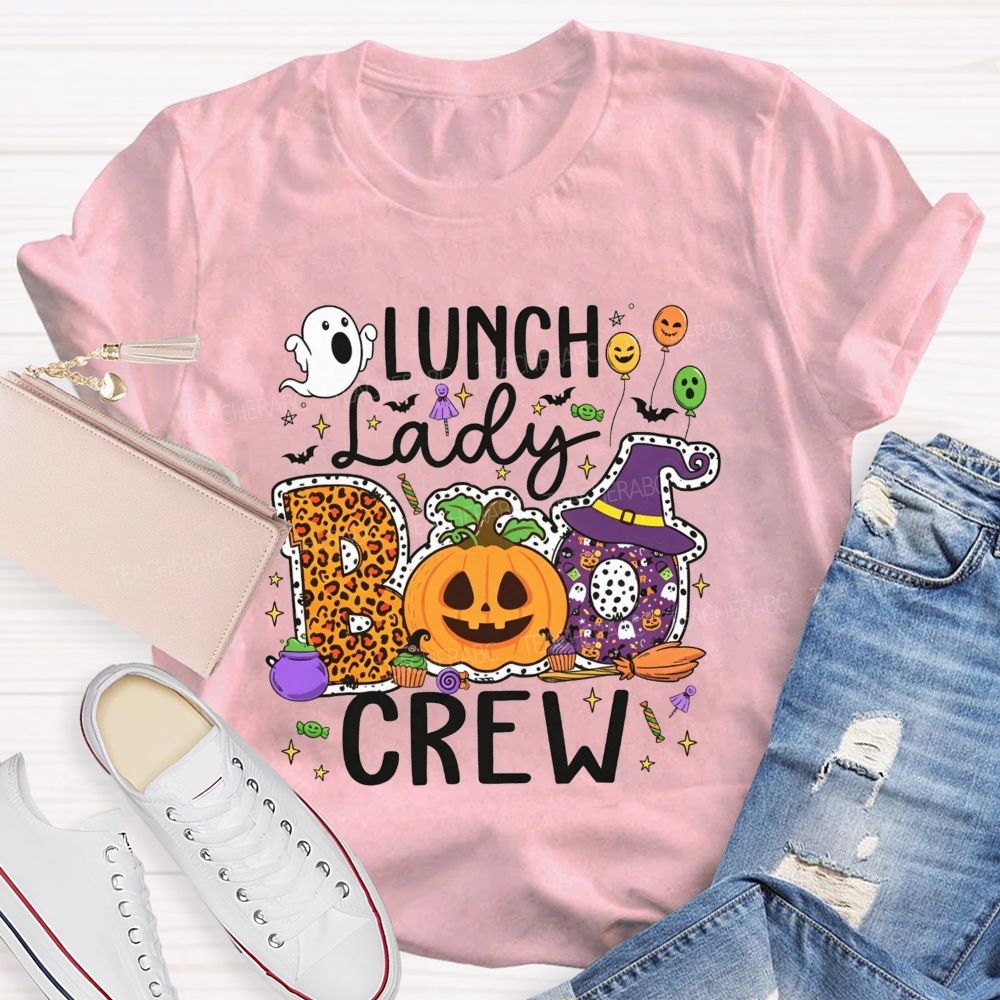 Lunch Lady Boo Crew Halloween Squad T-shirt