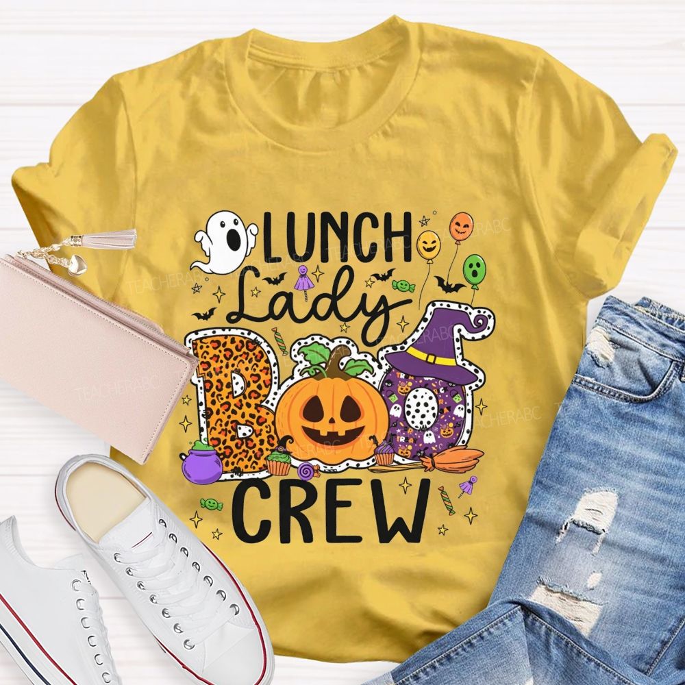 Lunch Lady Boo Crew Halloween Squad T-shirt