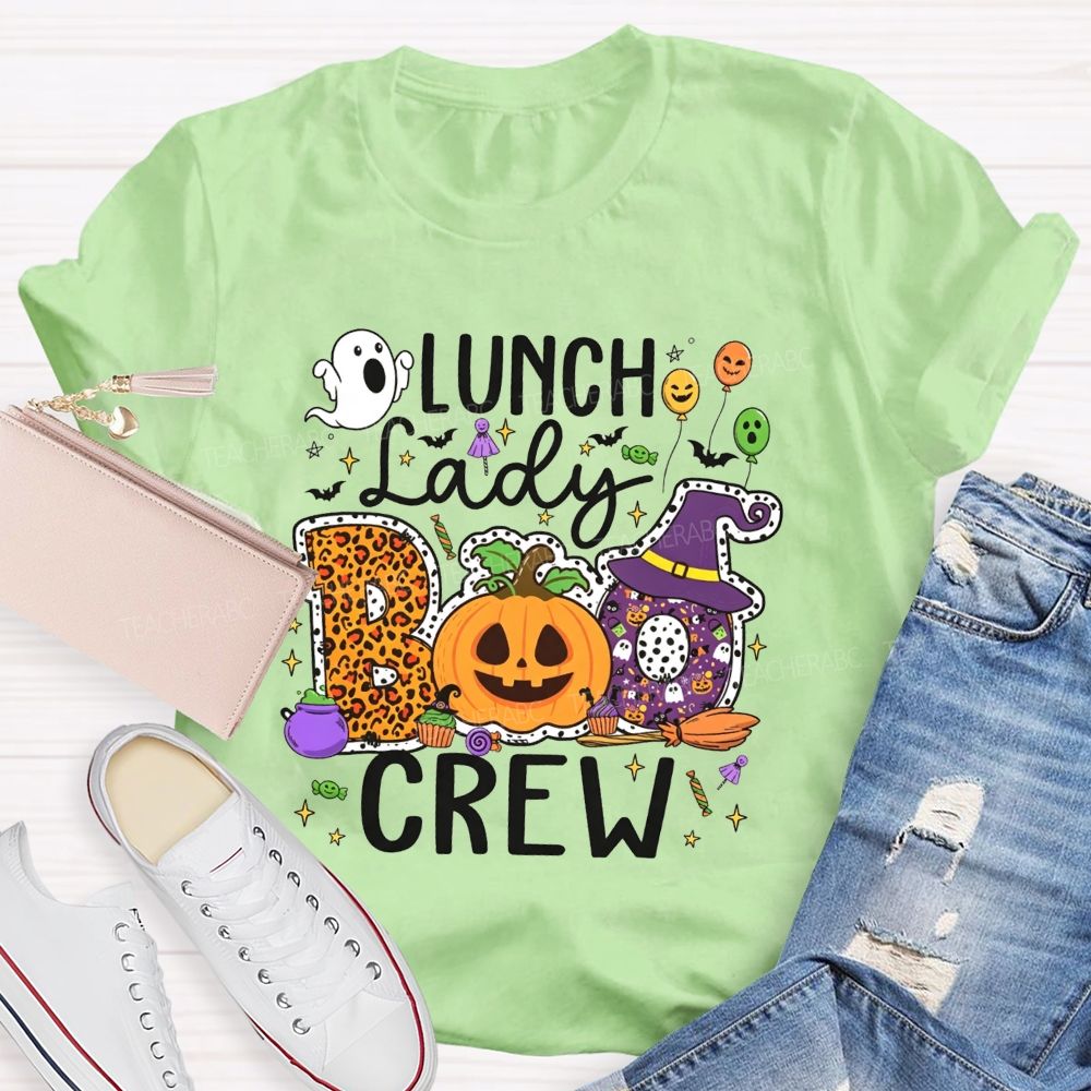 Lunch Lady Boo Crew Halloween Squad T-shirt