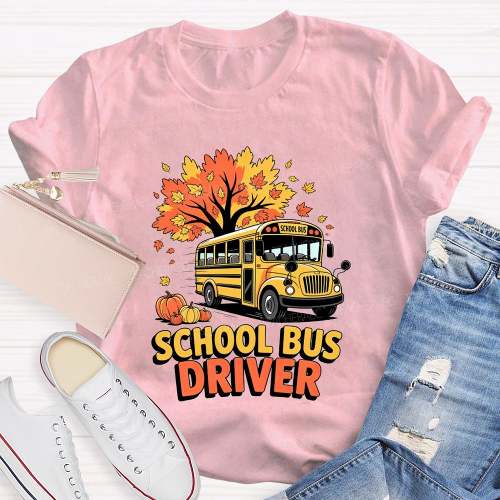 School Bus Driver Fall Autumn Season T-shirt