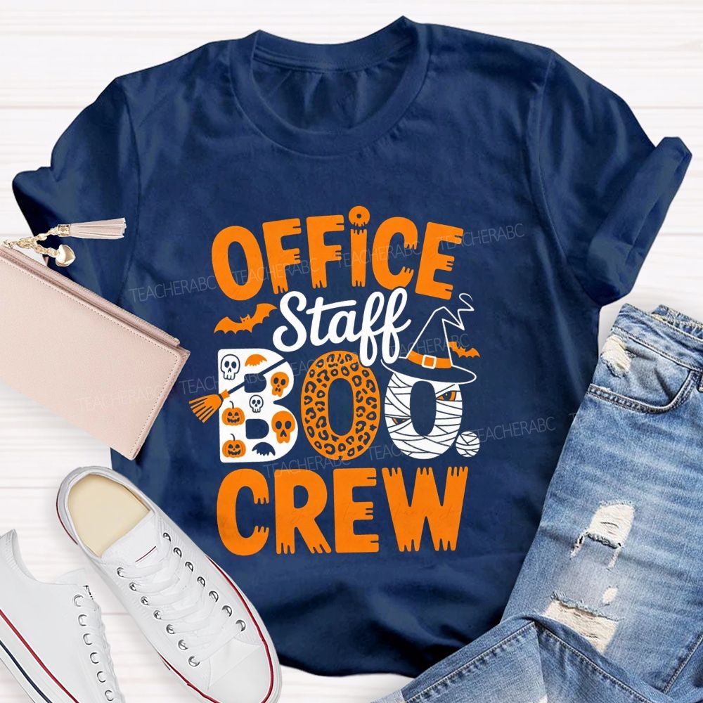 Office Staff Boo Crew Spooky Days At The Office Teacher T-shirt