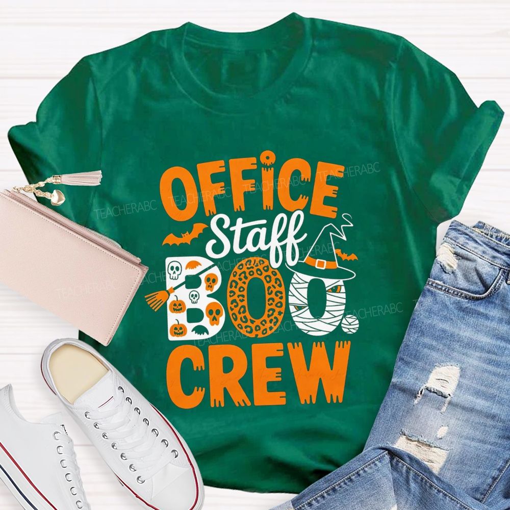 Office Staff Boo Crew Spooky Days At The Office Teacher T-shirt
