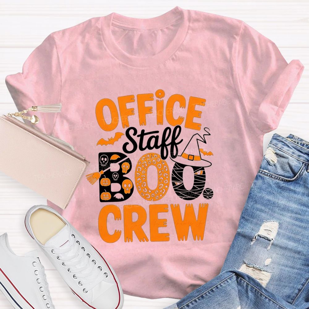 Office Staff Boo Crew Spooky Days At The Office Teacher T-shirt